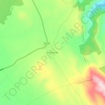 Manzaneruela地形图、海拔、地势