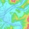 덕포리地形图、海拔、地势
