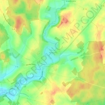 Nervezain地形图、海拔、地势