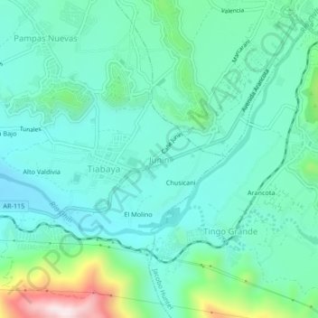 Junin地形图、海拔、地势