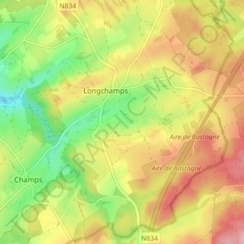 Withimont地形图、海拔、地势