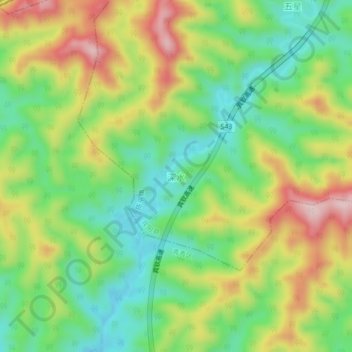 深水地形图、海拔、地势