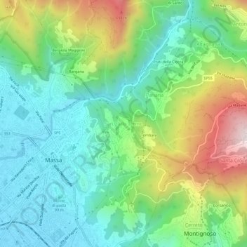 San Carlo地形图、海拔、地势