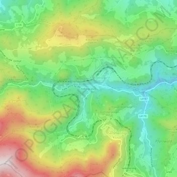 Adlitzgraben地形图、海拔、地势