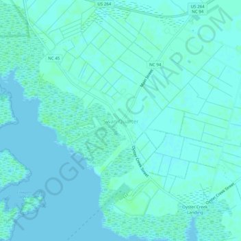 Swan Quarter地形图、海拔、地势