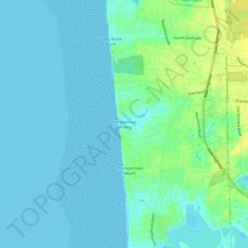 Campground Landing地形图、海拔、地势