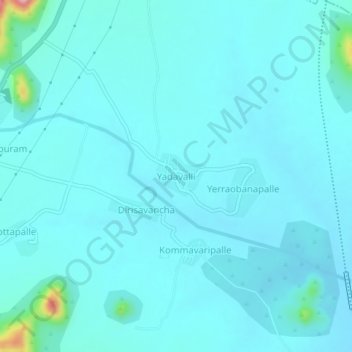 Yadavalli地形图、海拔、地势