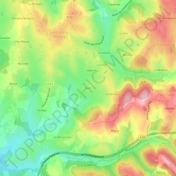 Turin地形图、海拔、地势