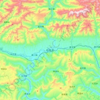旺苍县地形图、海拔、地势