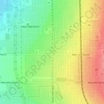 Parks地形图、海拔、地势
