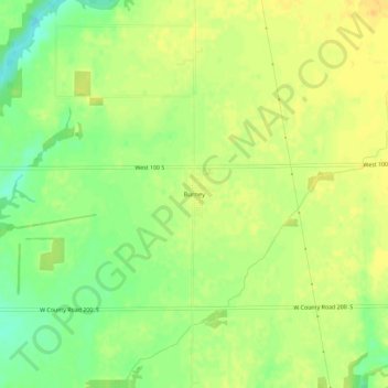 Burney地形图、海拔、地势