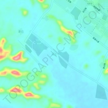 马兰地形图、海拔、地势