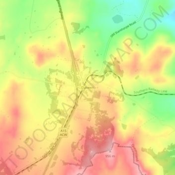Dalveen地形图、海拔、地势