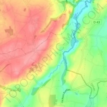 Saint Briac地形图、海拔、地势