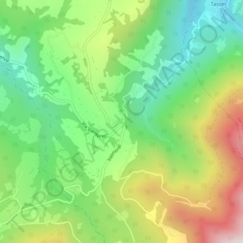 Valmorel地形图、海拔、地势