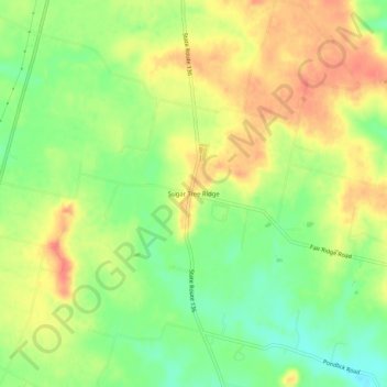 Sugar Tree Ridge地形图、海拔、地势