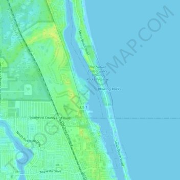 Hell Gate地形图、海拔、地势