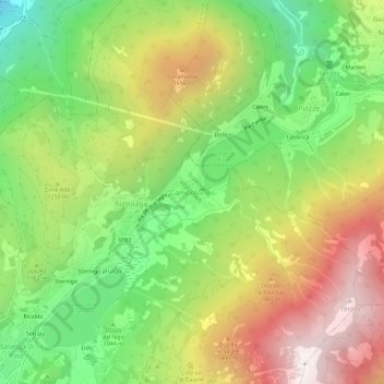 Campolongo地形图、海拔、地势