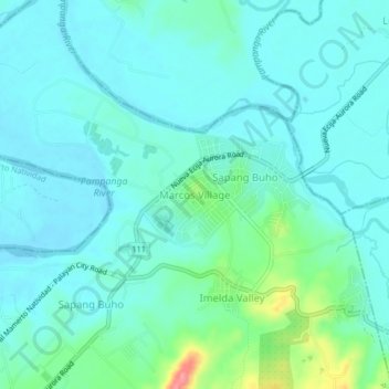 Marcos Village地形图、海拔、地势