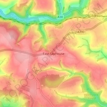 East Taphouse地形图、海拔、地势