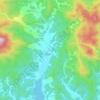蛤湖地形图、海拔、地势