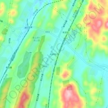 祝家院子地形图、海拔、地势