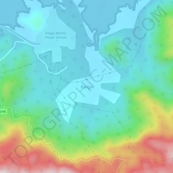 Kaiga地形图、海拔、地势