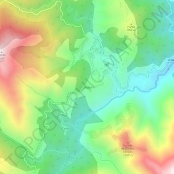 L'Aghja地形图、海拔、地势