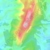 长虫山地形图、海拔、地势