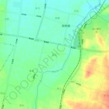 赵瓦地形图、海拔、地势