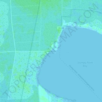 Lake Worth地形图、海拔、地势