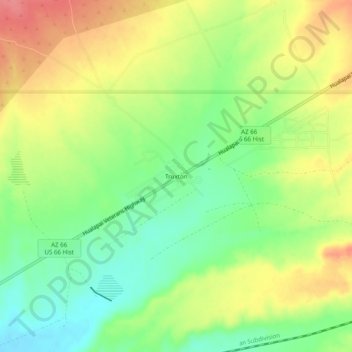 Truxton地形图、海拔、地势