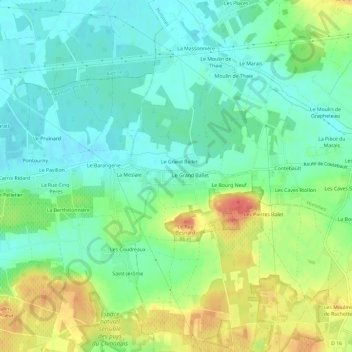 La Taupanne地形图、海拔、地势