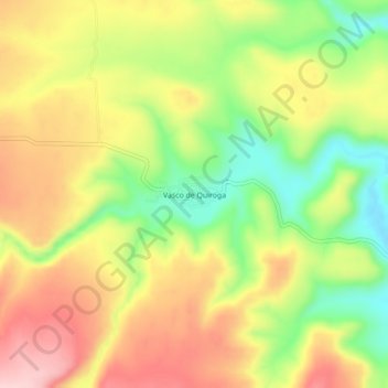 Vasco de Quiroga地形图、海拔、地势