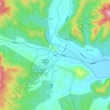白庙地形图、海拔、地势