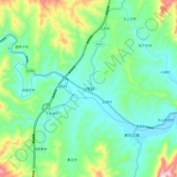 川里镇地形图、海拔、地势