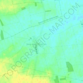 Houches地形图、海拔、地势