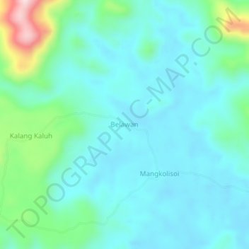 Belawan地形图、海拔、地势