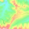 新疆天山百里丹霞地质公园.锦绣河山地形图、海拔、地势