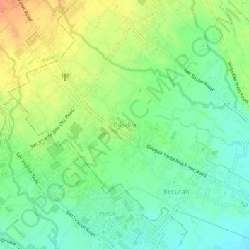 Diladila地形图、海拔、地势