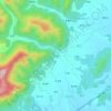 汤溪桥地形图、海拔、地势