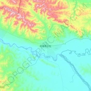 玛曲县地形图、海拔、地势