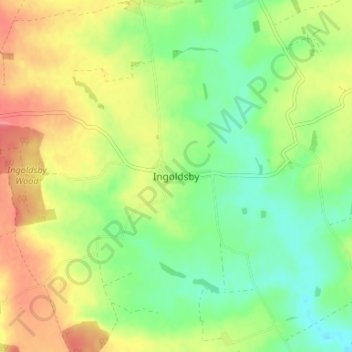 Ingoldsby地形图、海拔、地势