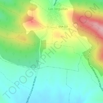 Peña Estrala地形图、海拔、地势