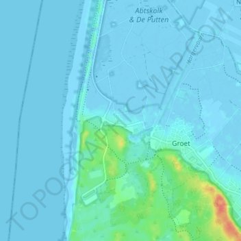 Camperduin地形图、海拔、地势