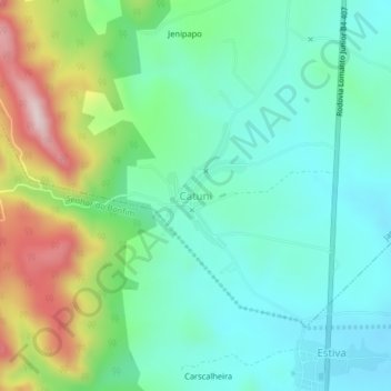 Catuni地形图、海拔、地势