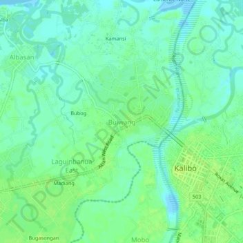 Bulwang地形图、海拔、地势