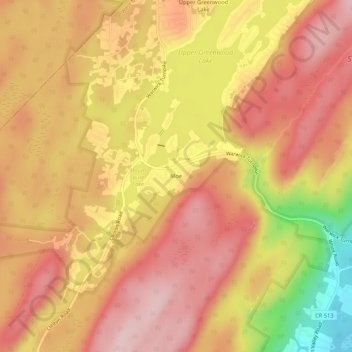 Moe地形图、海拔、地势