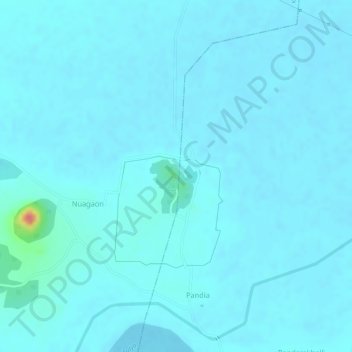 Jaugada地形图、海拔、地势