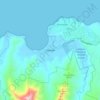 Hanalei地形图、海拔、地势